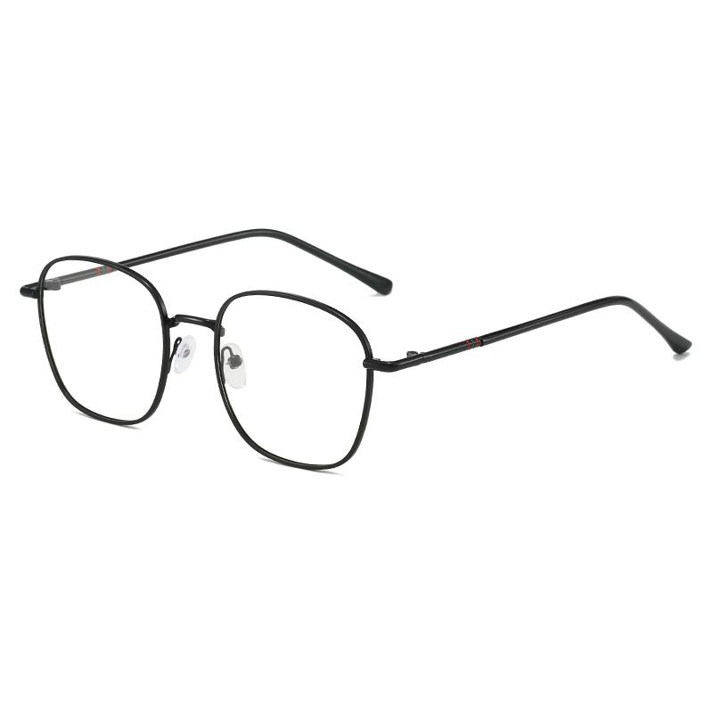 

Exquisite Clear Black Frame Women Men Metal Square Minimalist Eyewear Travel Shopping Female Male Blue Light Blocking Glasses