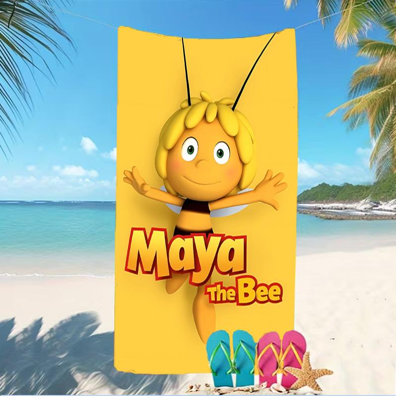 Beach Towel with Maya the bee Pattern - soft,absorbent,machine washable Lightweight&Modern,swimming,Travel Essentials