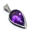 Natural Amethyst Gemstone Handmade 925 Solid Sterling Silver Pendant 1.18" E8G81
