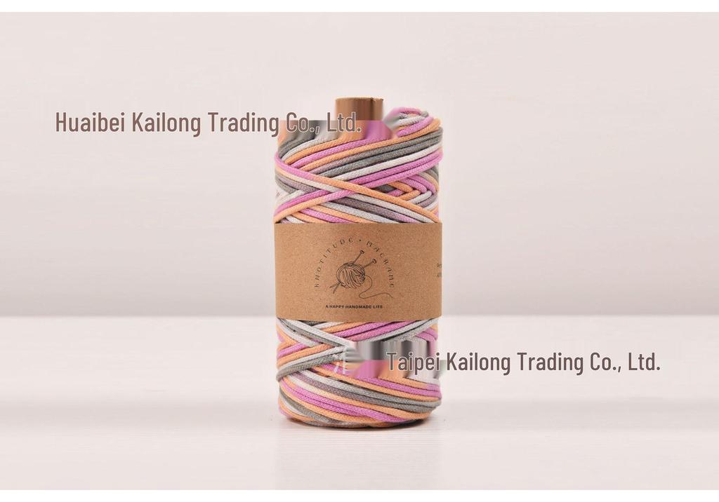 100 Yards 3mm Gradient Color Cotton Core-Spun Rope for DIY Projects