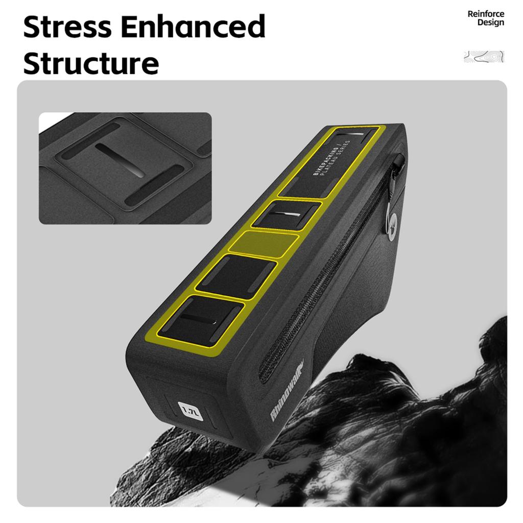 Rhinowalk Waterproof Bike Frame Bag, 1.7L Triangle Bag, Bicycle Pouch, Under-Tube Bag, Professional Cycling Accessories - Small