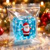 Stress Relief Cube Toy for Halloween Christmas, Anxiety Reduction Ice Squeeze Toy, Slow Rising Clear Sensory Holiday Gift Elastic TPR