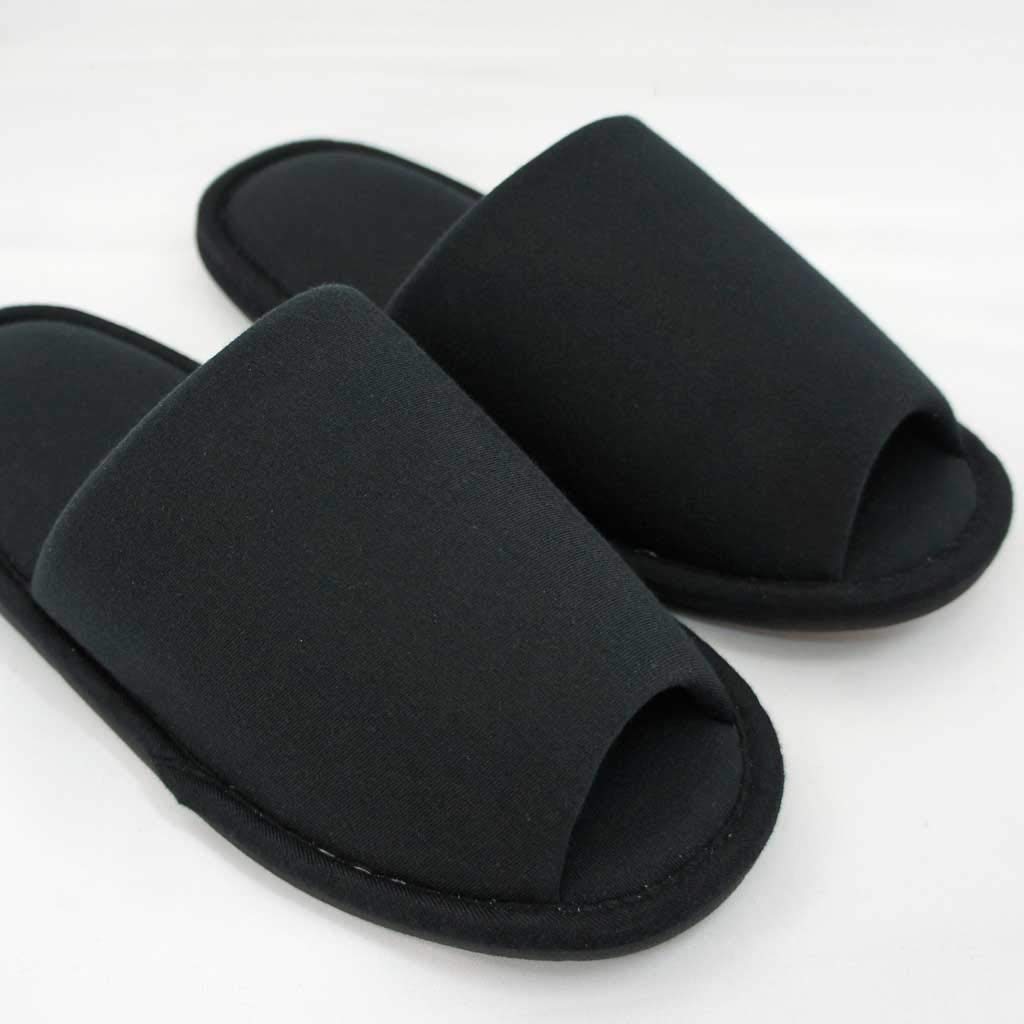Hakihaki Kobo Slippers by CREO Knit LL Size to Loose Made in Japan - Men's Slippers, (Up 29cm), Jumbo, Washable, Fit, Black,
