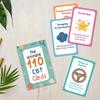 110Pcs/Set CBT Deck Cards Anxiety Relief Dialectical Behavior Therapy Coping Skills Cards Mindfulness Conversation Starter Mental Health Cards