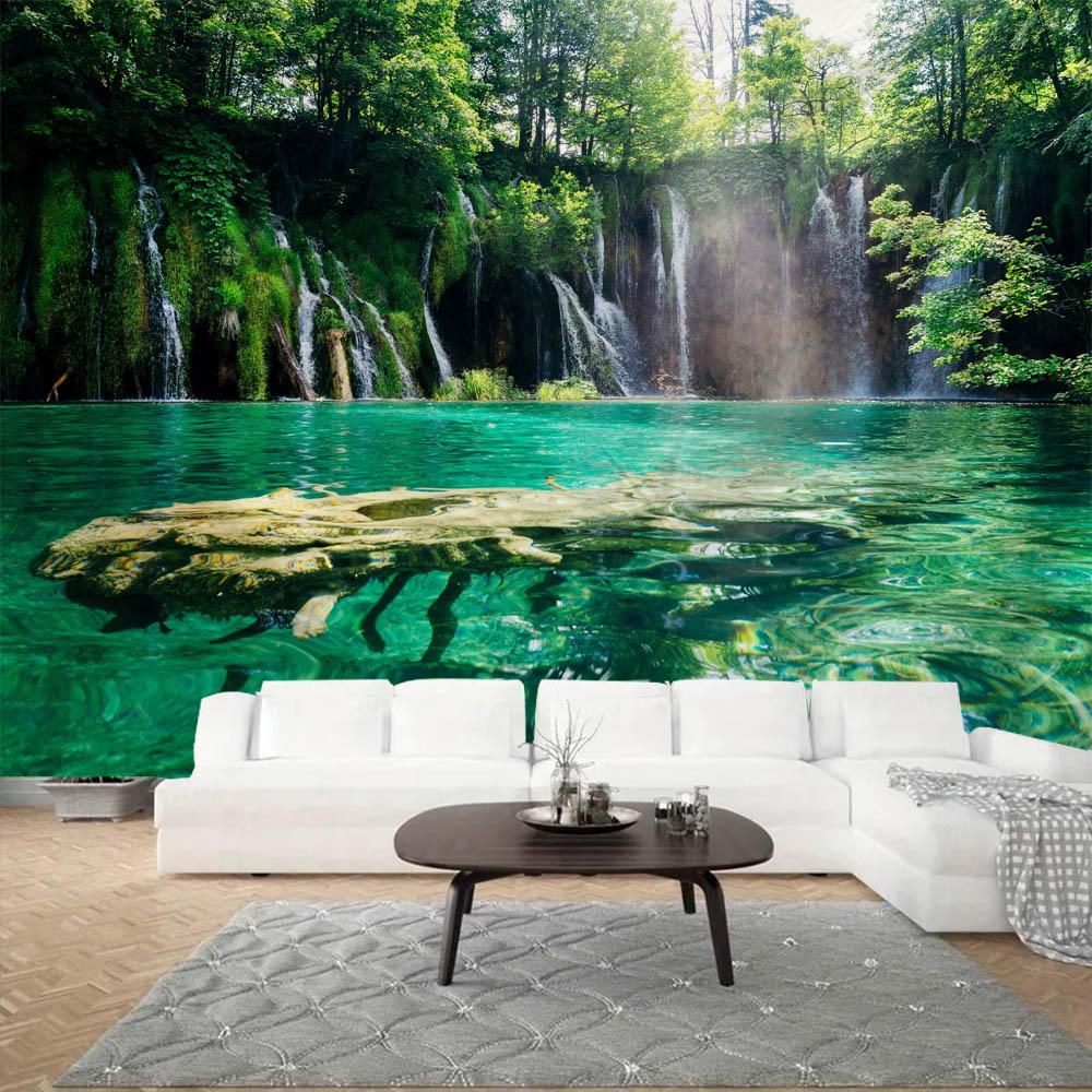 Tapestry wall hanging, home decoration, jungle waterfall, flower forest, room wall background, living room, bedroom decoration