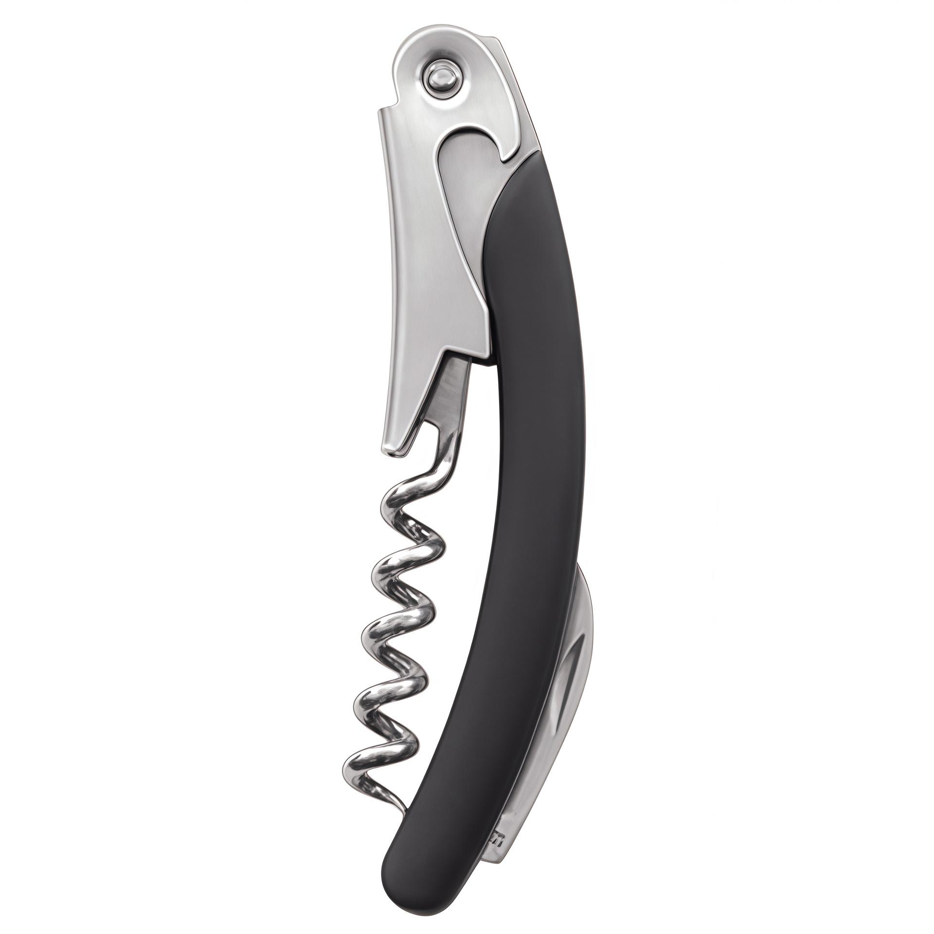Bamboo handle red wine knife curved colored wood curved portable wine knife serving knife wine opener bottle opener