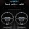 Car 3D Embossing Carbon Fiber Steering Wheel Cover Ford Mondeo F150 Fusion Mustang EXPLORER ESCAPE EDGE Fiesta Focus Kuga Ranger