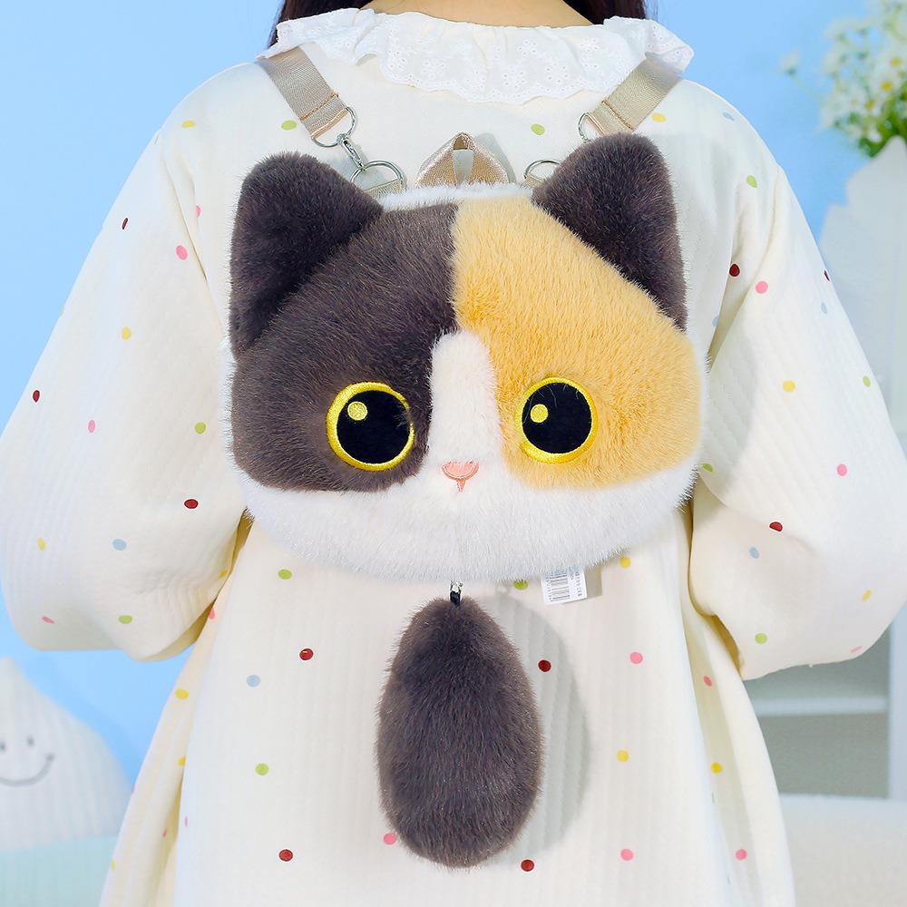 DuoAi Pose Cat Plush Toy Pendant - Simulated Cat Hugging Pillow for Children