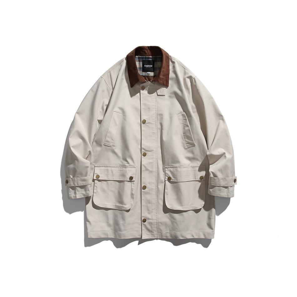 Tooling Coat Men Japanese Streetwear Vintage