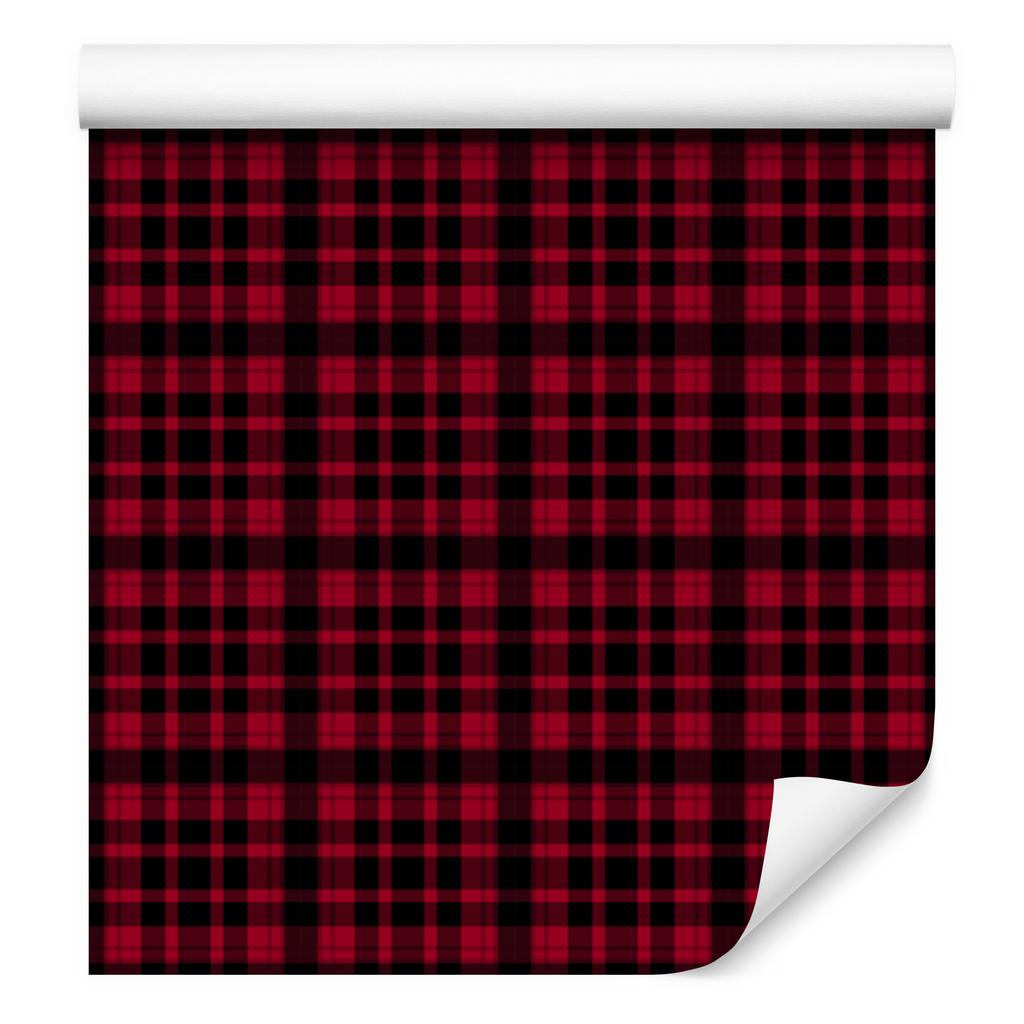 Red Checkered Wallpaper in Burgundy and Burgundy for Living Room and Bedroom 50x1000