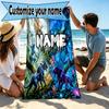 Custom Name Personalized Avatar Print Beach Towel, for Trip Camping Beach Party Home Decor, Birthday Gift for Family & Friends