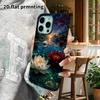 Phone Case: 2D flat design suitable for iPhone 18, 17, 16, 15, 14, 13 Pro film protective case, couple style, star and moon lotus pond, Christmas and 