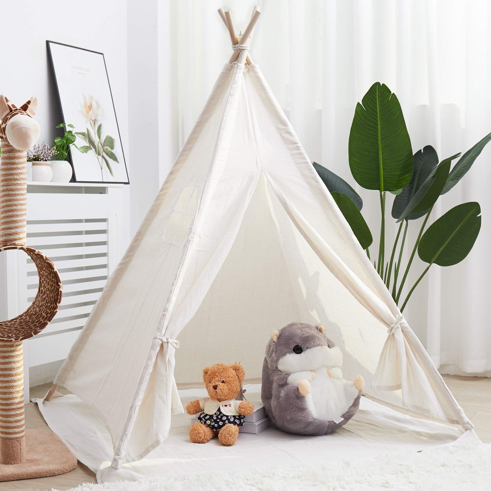 

UNHO Kids Tent, Indoor Teepee Tent, Nordic Style, Children s Tent, Secret Base, Outdoor Baby Tent, Toy Tent House, Princess Playhouse, Pretend Play,