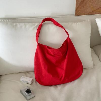 Nylon Bag Summer Women's Casual Tote Bag Large Capacity New Solid Color Commuter Shoulder Bag Women