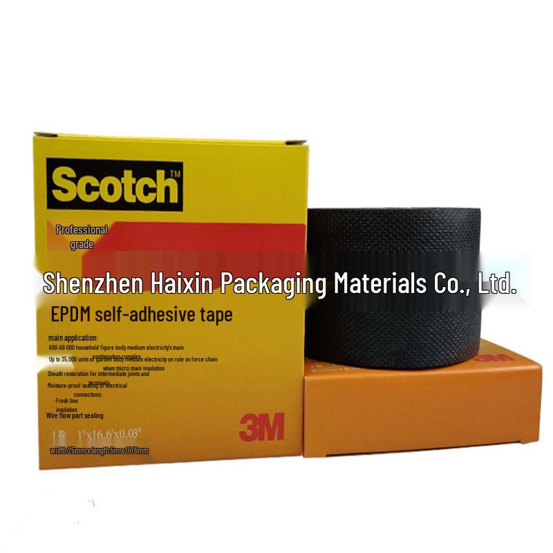 

3M EPDM Self-Adhesive Waterproof Insulating Tape - High-Adhesive Single-Sided Electrician s Tape