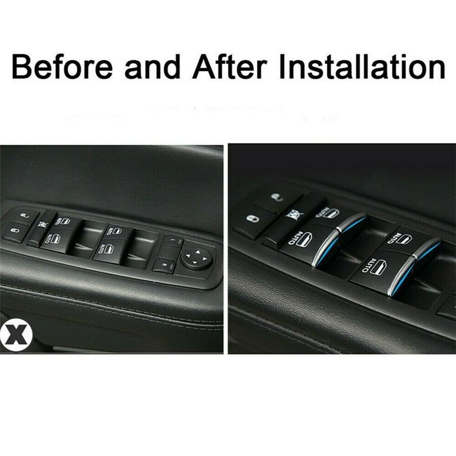 Auto Fenster Hauptschalter Knopf Abdeckung Zierleiste Passend Für Jeep Grand Cherokee 2011-2021