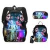 Set Zaino da Fan Coppa del Mondo 2026 Zaino 3 in 1 Borsa a Tracolla Astuccio Zaino Scolastico per Studenti Grande Capacità Tema Calcio