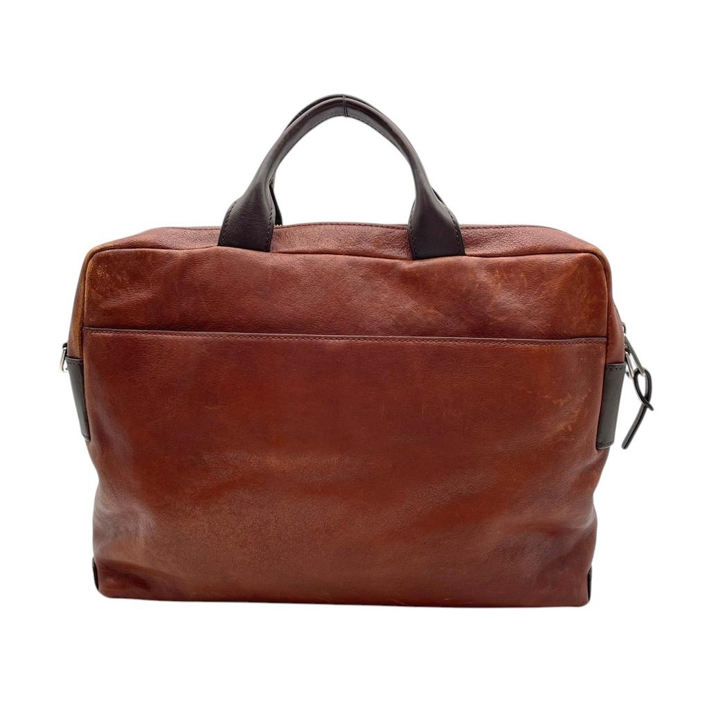Used Michael Kors 2 WAY BriefcaseBriefcase Brown/Dark Brown Leather Mens