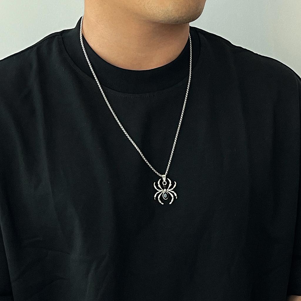 IngeSight.Z New Love Heart Pendant Necklace for Men Trendy Stainless Steel Cross Choker Necklace Male Punk Hip Hop Neck Jewelry