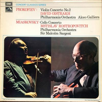 LP Schallplatte DAVID OISTRAKH, MSTISLAV ROSTROPOVI - Prokofiev, Miaskovsky, Violinkonzert SXLP30155 HIS MASTERS VOI 1973 UK Klassisch Gebraucht