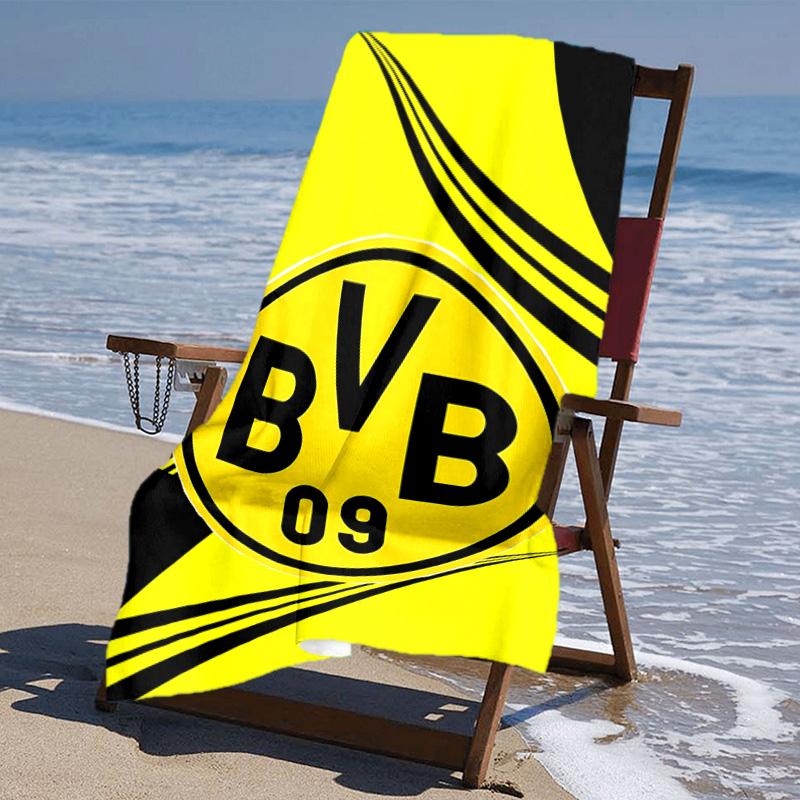 proof beach towel with Borussia Dortmund pattern - soft,absorbent,quick-drying,machine washable - perfect for swimming,camping,bathing