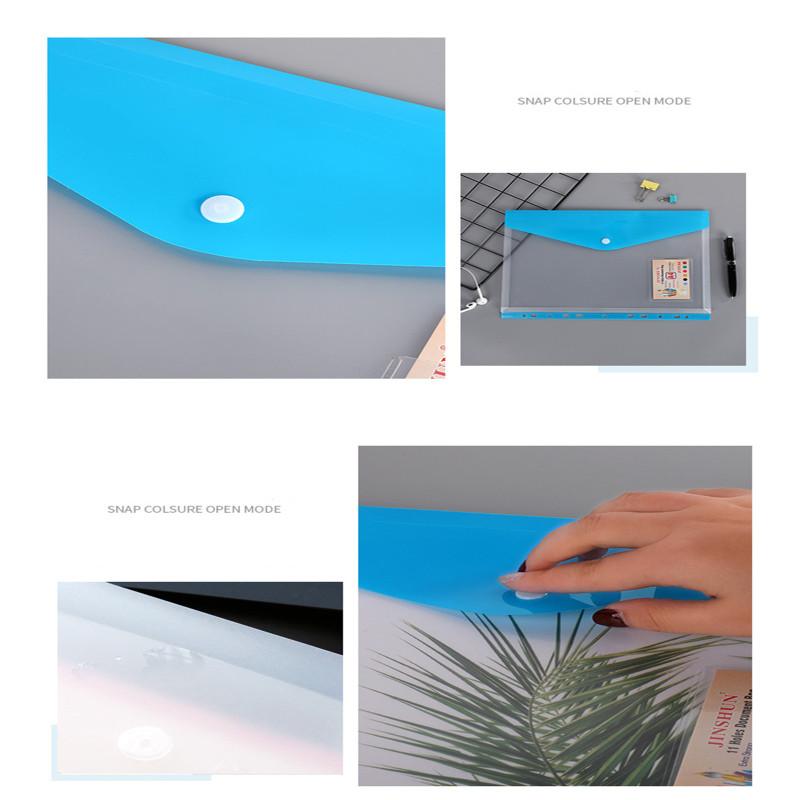 12pcs Expandable Binder Pocket A4 Clear Plastic Envelopes 11-hole Binder Document Contract Bag Clip