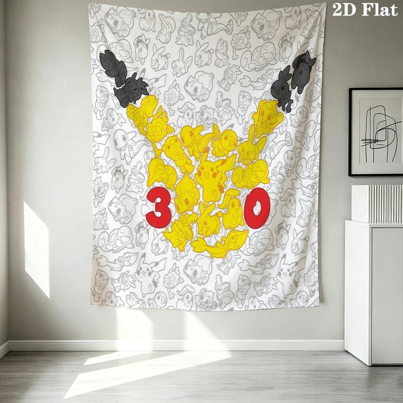 Pikachu Printed Tapestry – Wall Hanging for Bedrooms, Dorms, and Home Decor
