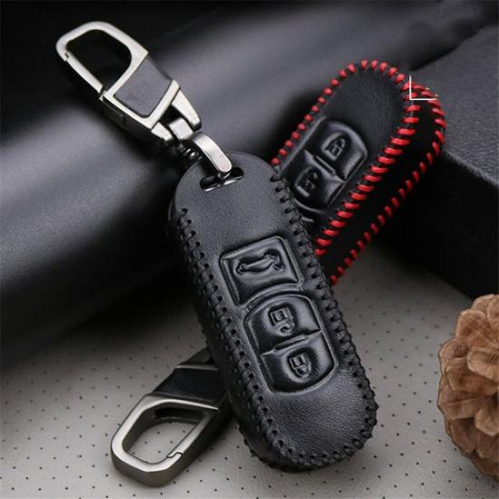 Luxury PU Leather Car Key Case Cover w/ Keychain Special For Mazda 2 3 5 CX4 LB