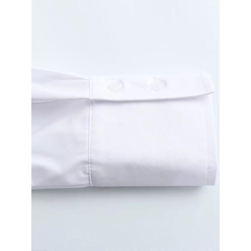 Kaslead New Arrival Women's Fashion Style Fashion Casual Easiest for Match Poplin Silm Shirt 2157056