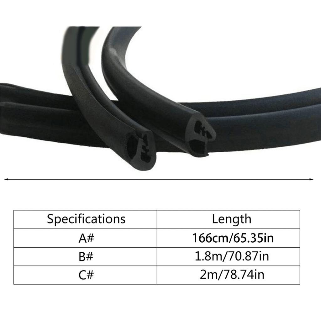 Door Weather Stripping Window Door Seal Strip Soundproof 1.6/1.8/2M Length
