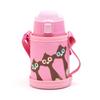 Miyoshi Seisakusho 2-Way Stainless Steel Kids Bottle, 350ml, Meerkat, One Zoo, 1802-0003