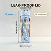 1PC Two Casual Ladies Walking 750ml Color Plastic Sports Water Bottle Leakproof Flip Straw Lid Suitable for Sports Office Home Use