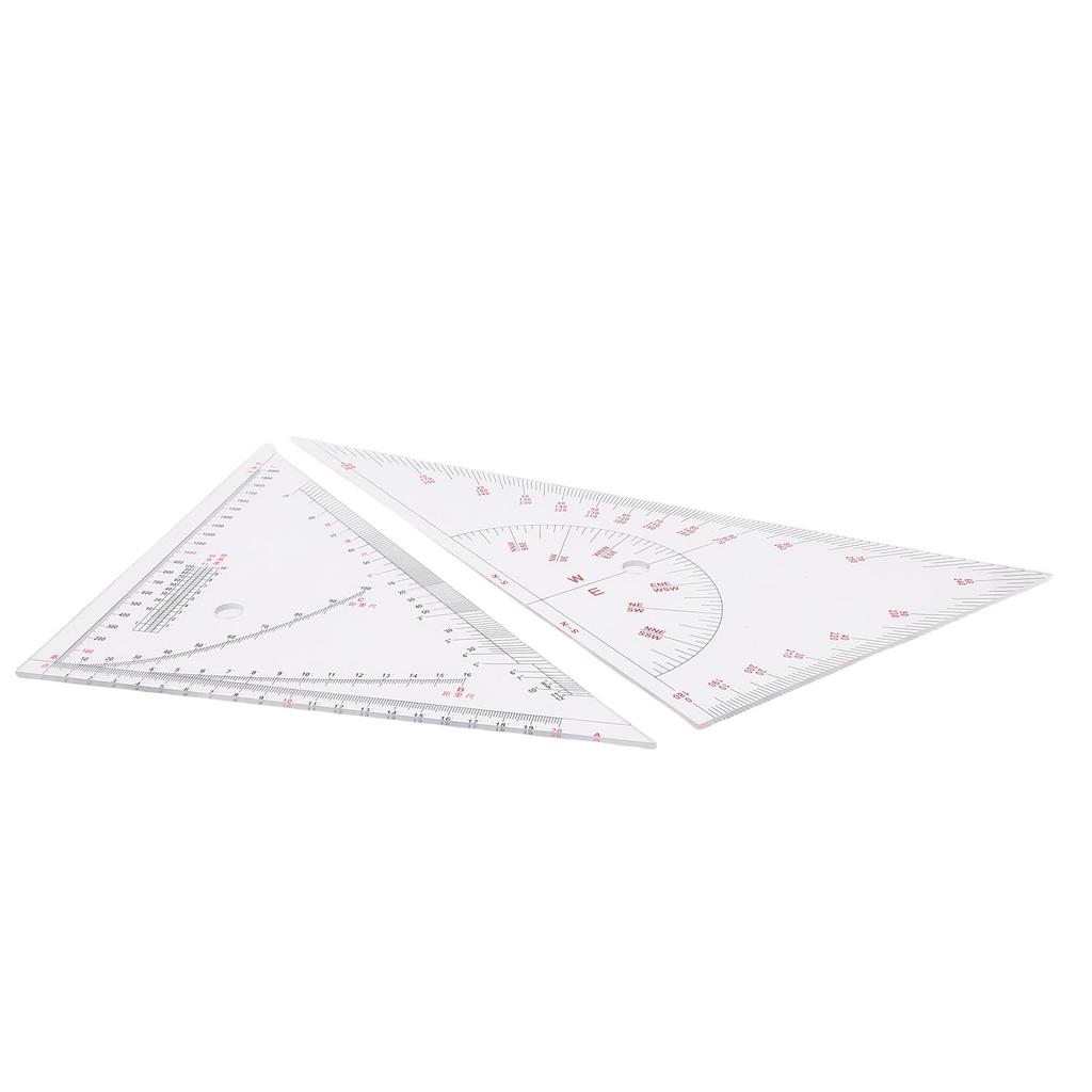 Chart Drawing Triangle Ruler 405mm Large Scale Multifunctional Acrylic Triangle Ruler Protractor Set for Distance