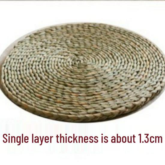 Thickened Straw Woven Meditation Mat - Round Corn Husk Cushion for Praying and Children Diameter 20cm (Two Pieces Free Shipping)