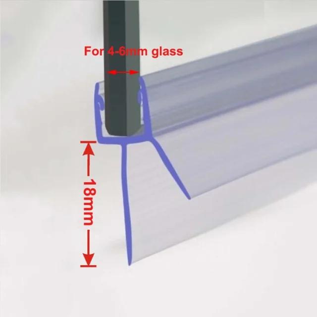 4-6mm Up to 30mm Gap Bath Shower Screen Door Seal Strip Weatherstrip Seal Shower Door Seal Water Deflector Bathroom Accessories For 4-6mm glass&1pcs 40cm