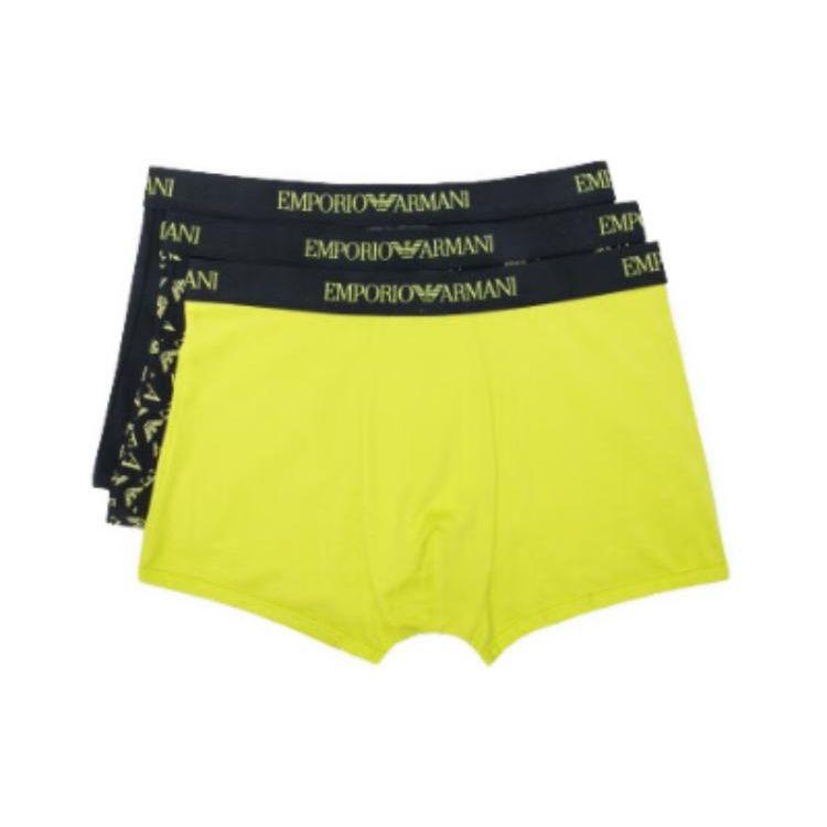 Emporio Armani Мужские боксеры с принтом логотипа-буквы FW23, 3 шт., нижнее белье 111625-3F722-30121 S