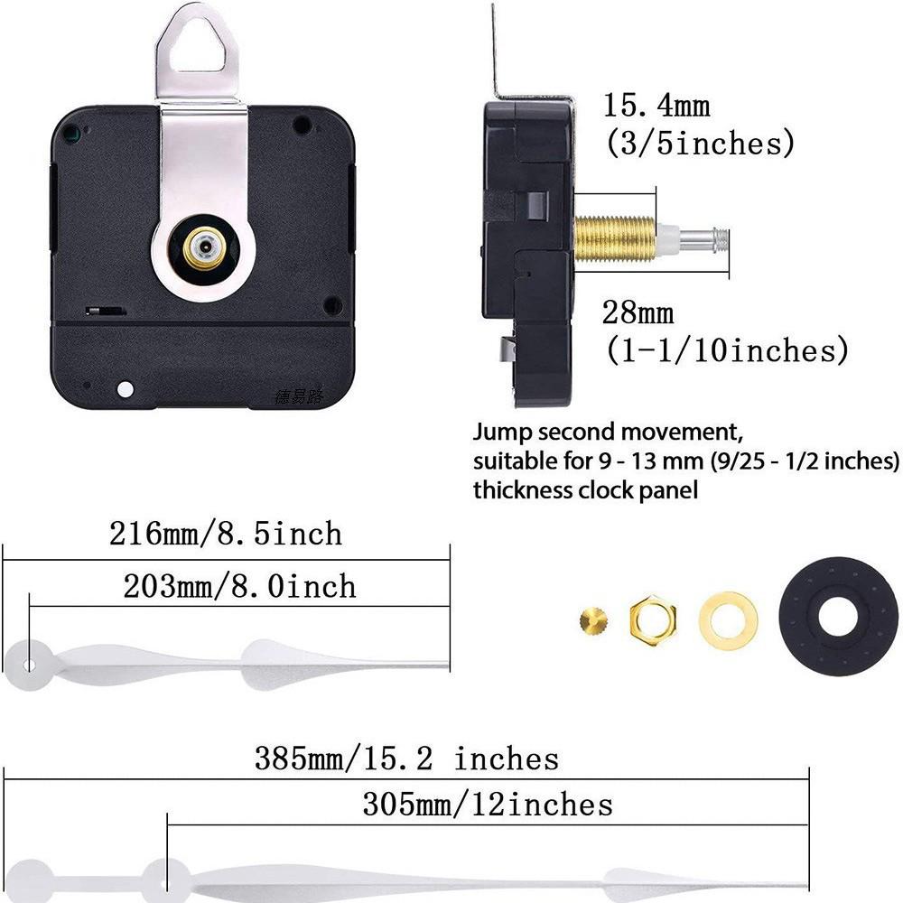 Ručičky hodin a sada DIY quartzového strojku pro nástěnné hodiny
