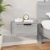 vidaXL Wand-Nachttische 2 Stk. Grau Sonoma 34x30x20 Cm