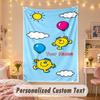 Custom Personalized Tapestry,Mr. Men & Little Miss Print Custom Name Text Wall Art Hanging for Bedroom