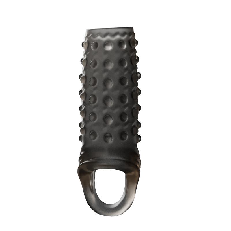 Long Time Spray Penis Erection Sex Toy Cock Sleeves Condom Reusable Silicone Penis Sleeve for Men