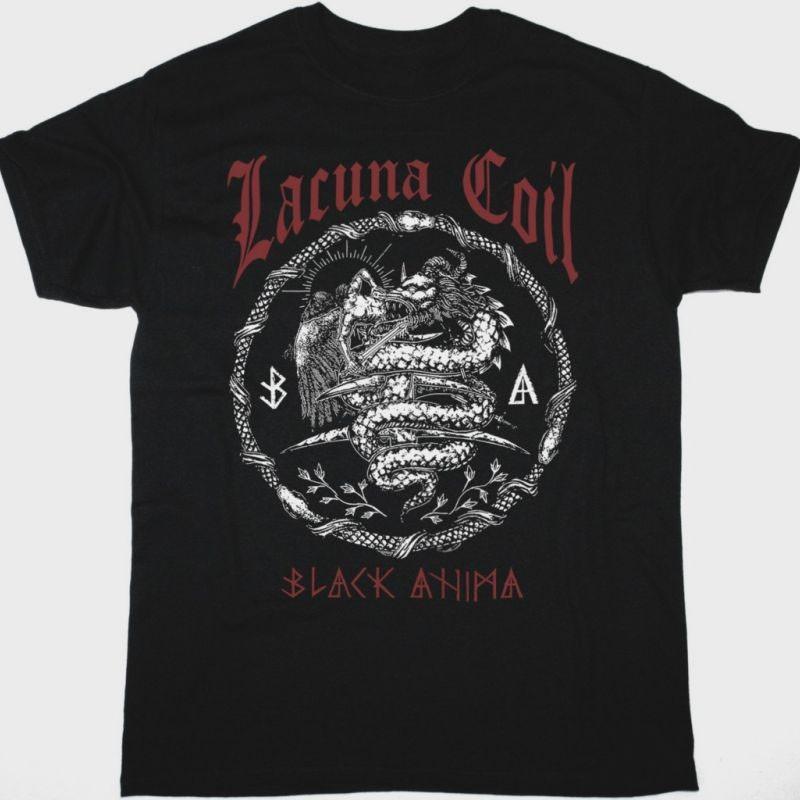 LACUNA COIL Футболка Черная ANIMA Хлопок Черный Все размеры Для мужчин TT303 Унисекс Футболка L