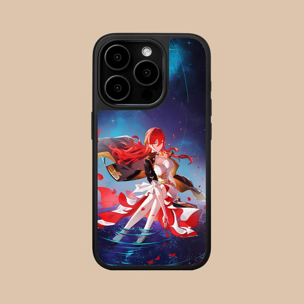 HSR Himeko Matte Surface Mobile Phone Case for iPhone 17 16 15 14 13 12 11 Air Pro Max Plus Colorful Cover