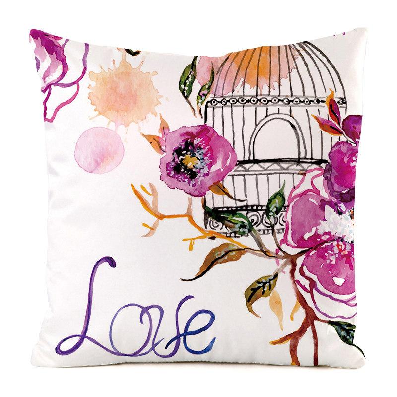 Home Decor Colorful Patterns: Happy Summer Time Pillows Pattern Cushion Cover Suitable for Sofa Bedroom Car Pillow Cover