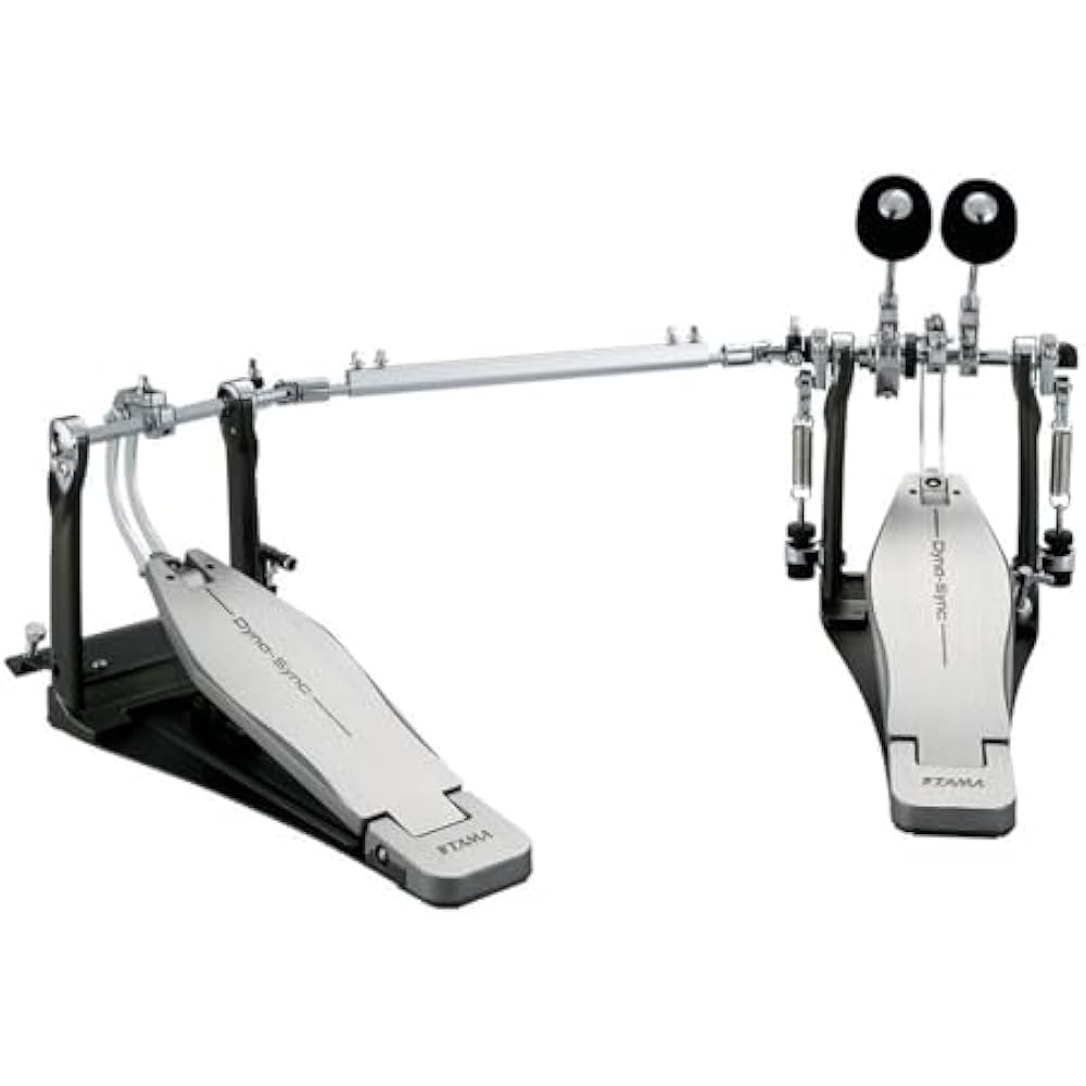 

TAMA HPDS1TW with dedicated hard case for “Dyna-Sync” twin drum pedals using the Tama “direct dri...