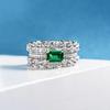 2026 New Luxury Fashion Green Zirconia Crystal Ring for Women's Engagement/Wedding/Anniversary Party Personalized Jewelry