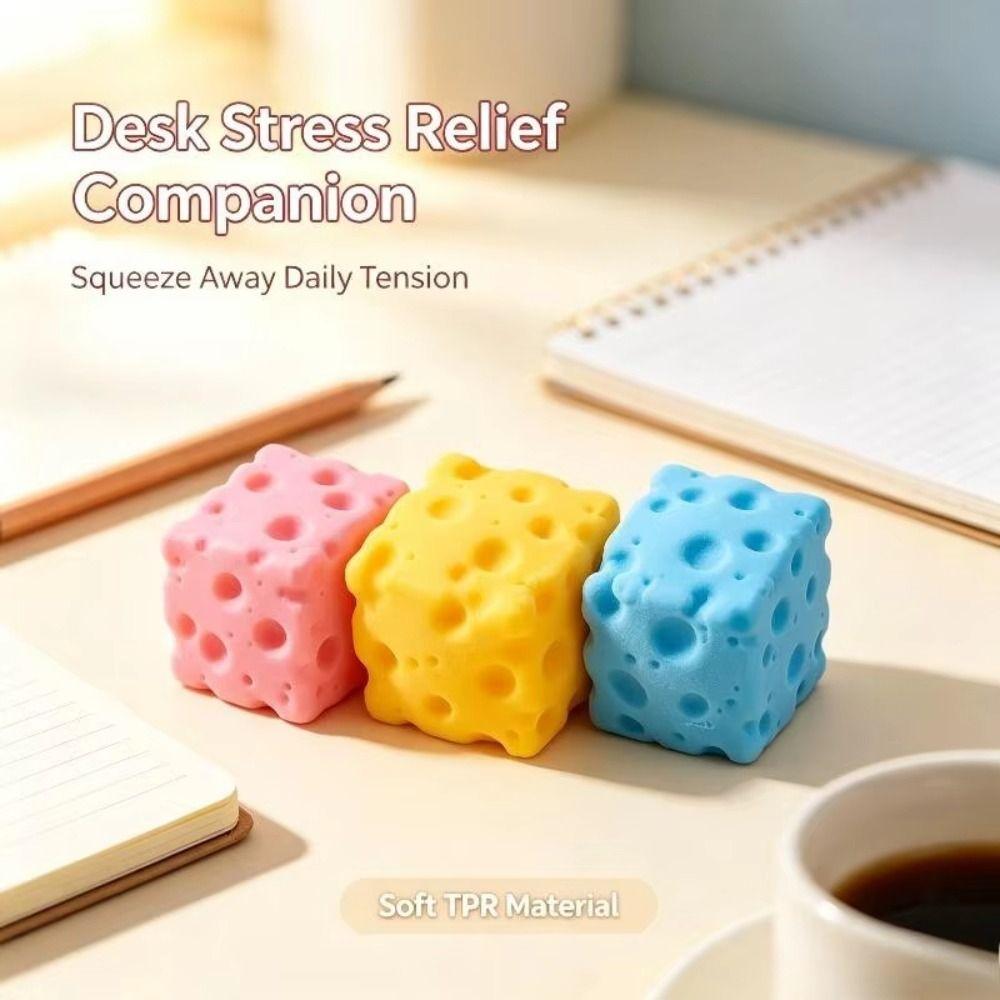Super Soft Cheese Squeezed Toy Moldable Cheese Slow Rebound Toy Office Desk Toy