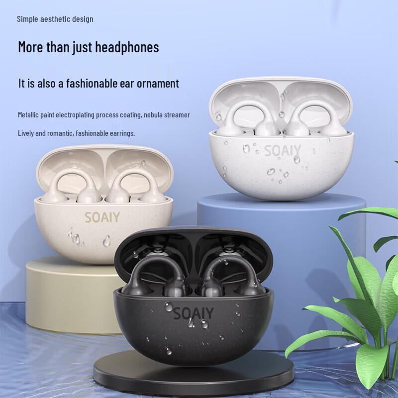 Soaiy JS20 Open-Ear Clip-on Bluetooth Earbuds