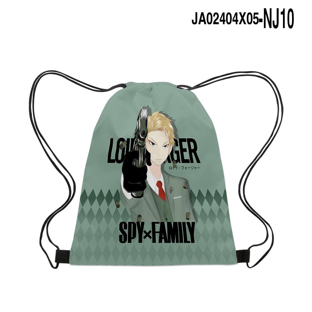 Spy Playhouse Schoolbag 3D Digital Color Printing Trend Simple Drawstring Bundle Pocket