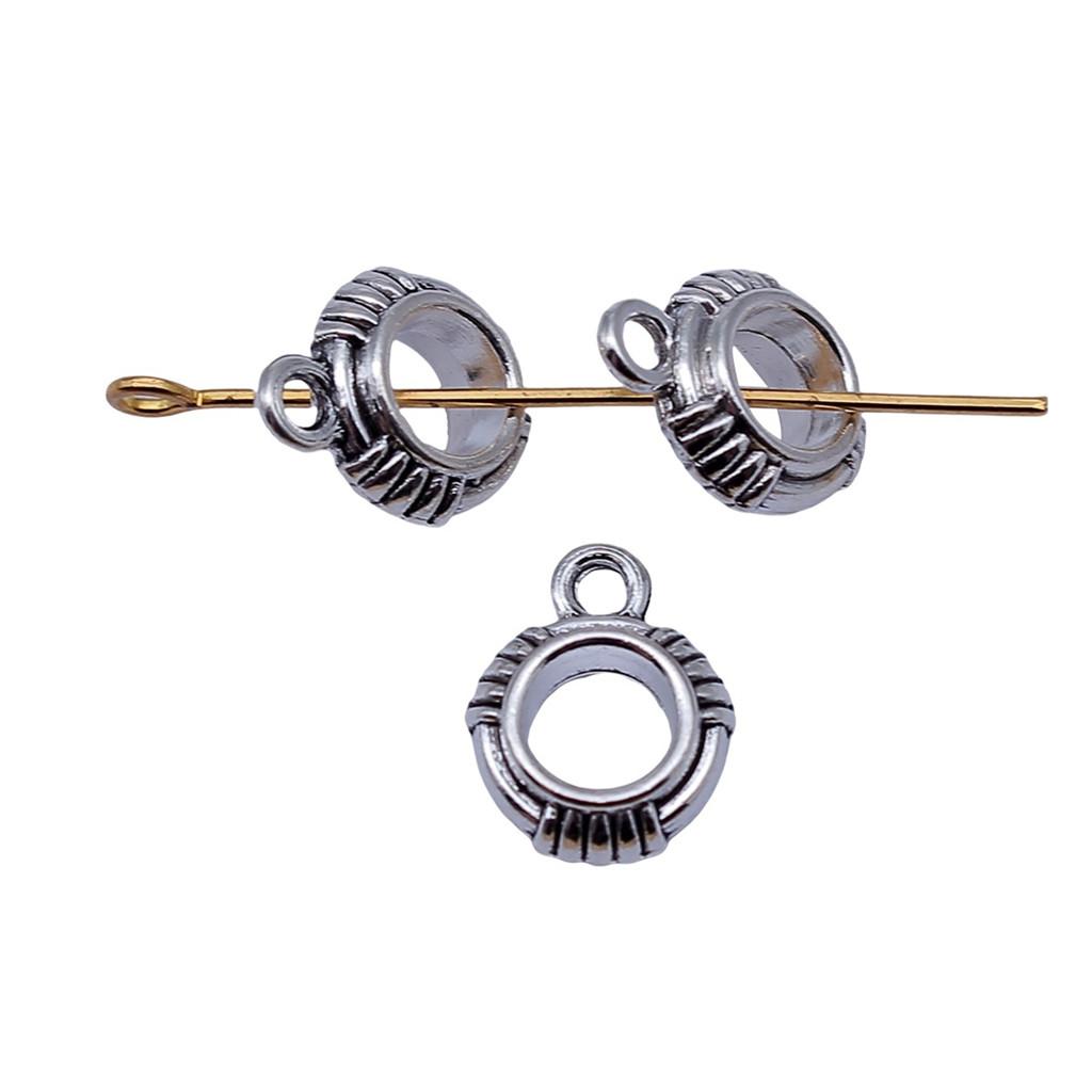 Antique Twisted Pattern Bail Connectors For Charm Attachments Craft Jewelry Accessories