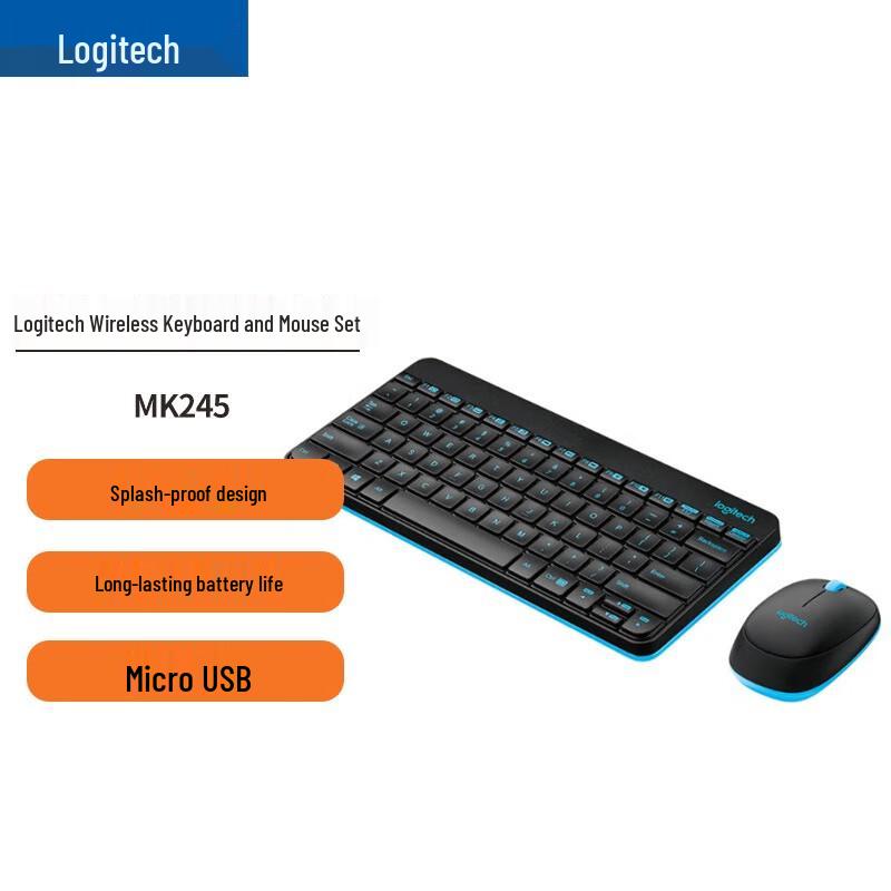 

Logitech MK245 Nano Wireless Keyboard and Mouse Combo
